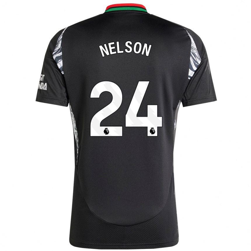 Niño Fútbol Camiseta Reiss Nelson #24 Negro 2ª Equipación 2024/25 México