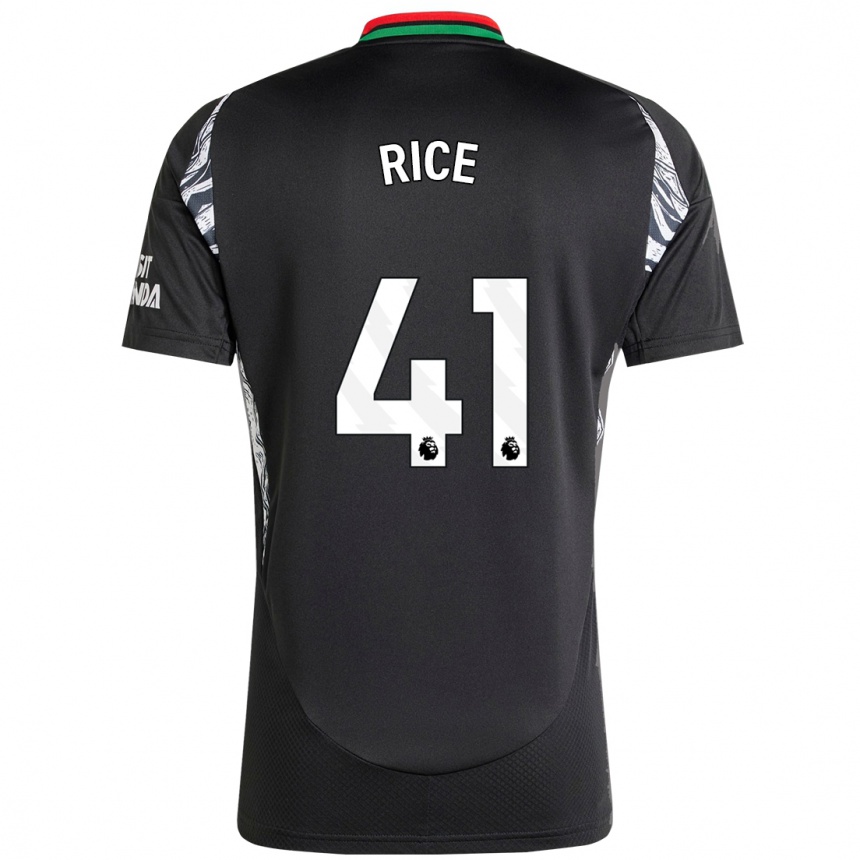 Niño Fútbol Camiseta Declan Rice #41 Negro 2ª Equipación 2024/25 México