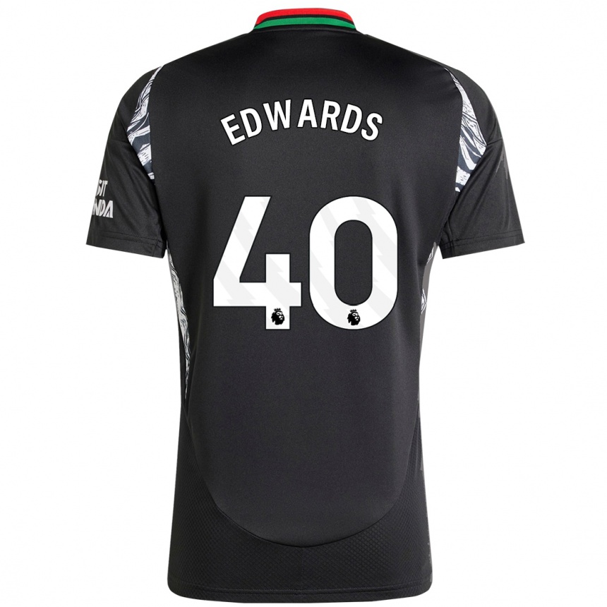 Niño Fútbol Camiseta Khayon Edwards #40 Negro 2ª Equipación 2024/25 México