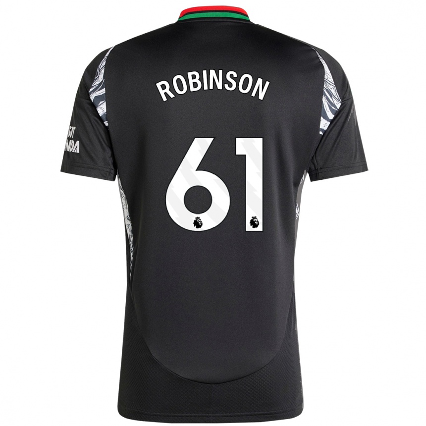 Niño Fútbol Camiseta Josh Robinson #61 Negro 2ª Equipación 2024/25 México