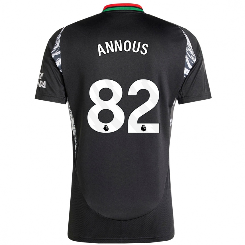 Niño Fútbol Camiseta Andre Annous #82 Negro 2ª Equipación 2024/25 México