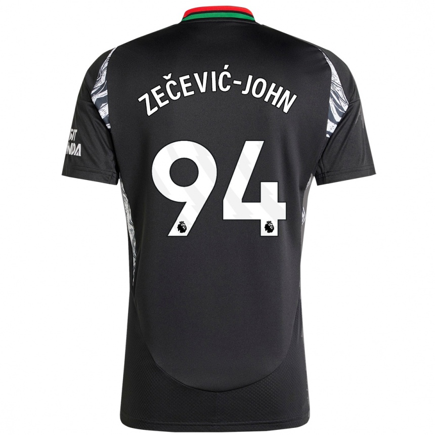 Niño Fútbol Camiseta Louis Zečević-John #94 Negro 2ª Equipación 2024/25 México