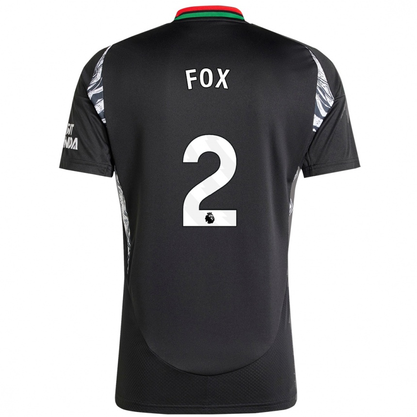 Niño Fútbol Camiseta Emily Fox #2 Negro 2ª Equipación 2024/25 México