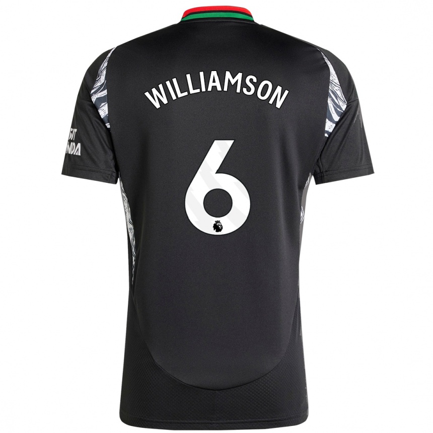 Niño Fútbol Camiseta Leah Williamson #6 Negro 2ª Equipación 2024/25 México