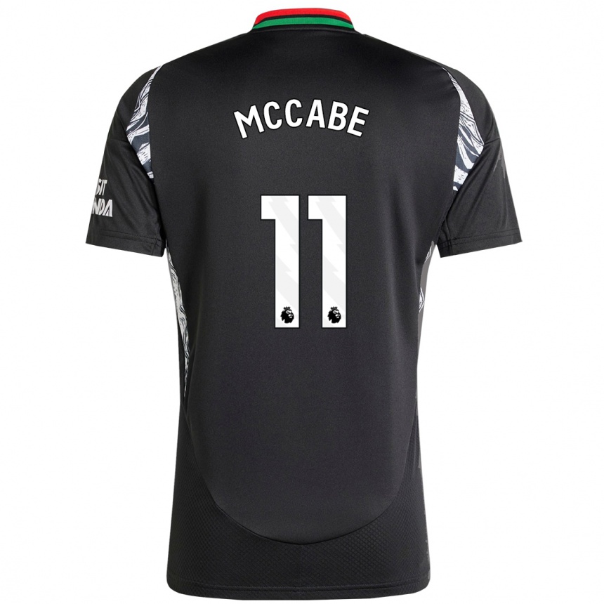 Niño Fútbol Camiseta Katie Mccabe #11 Negro 2ª Equipación 2024/25 México