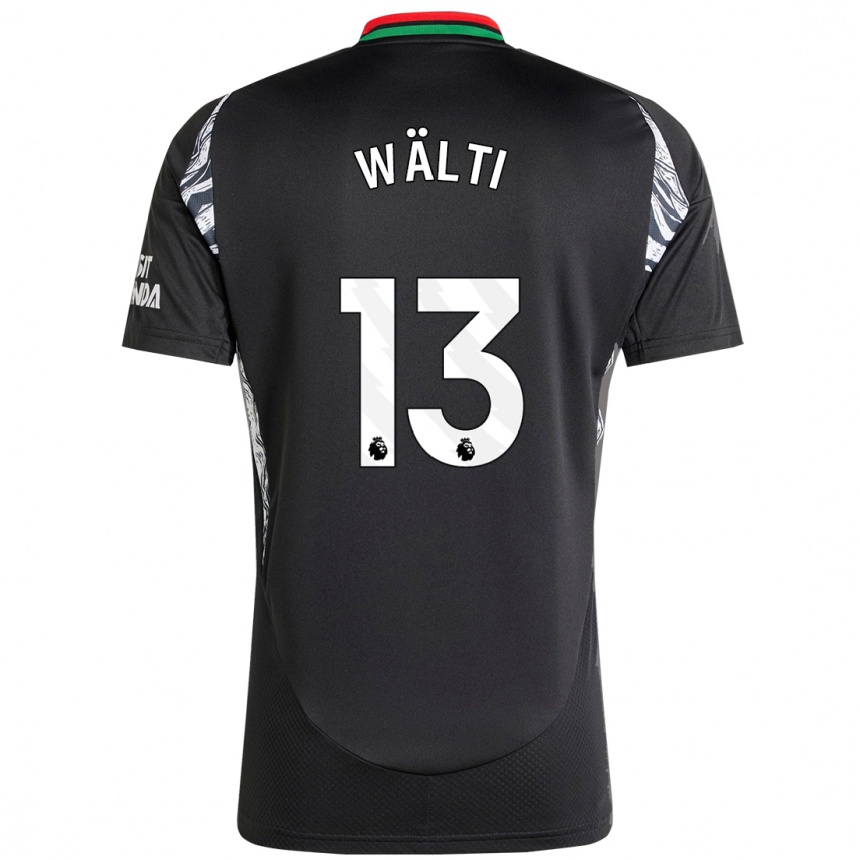 Niño Fútbol Camiseta Lia Wälti #13 Negro 2ª Equipación 2024/25 México