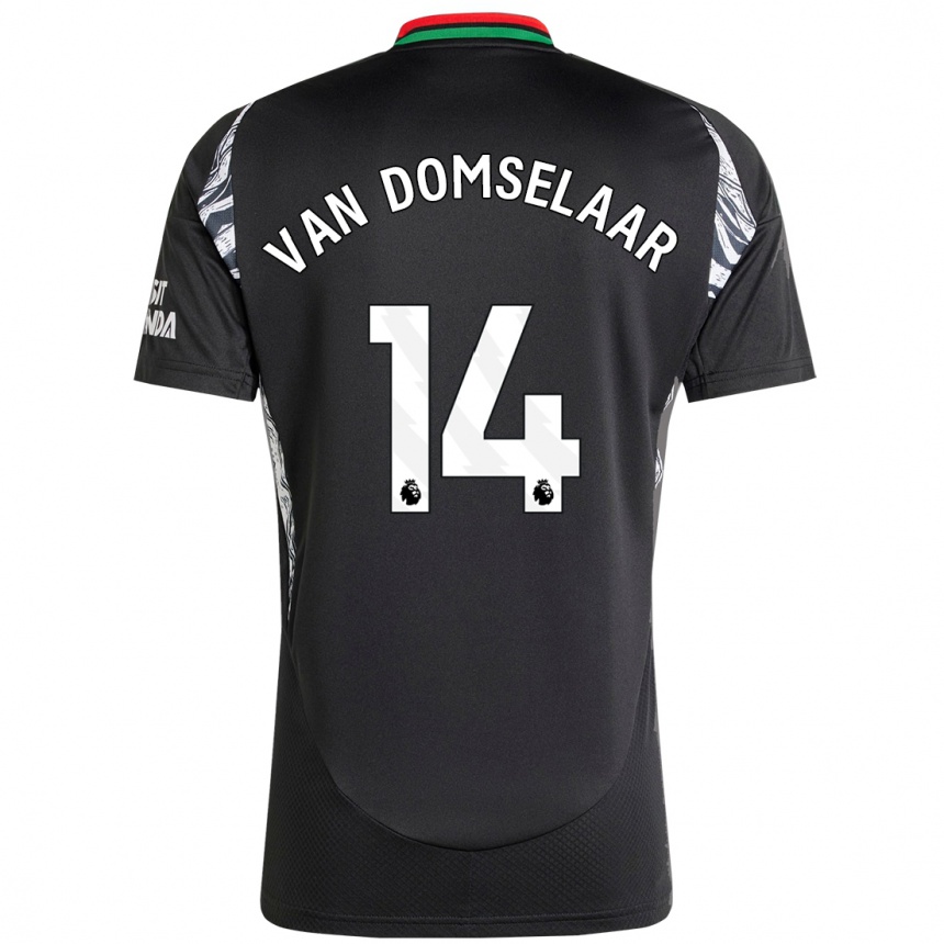 Niño Fútbol Camiseta Daphne Van Domselaar #14 Negro 2ª Equipación 2024/25 México