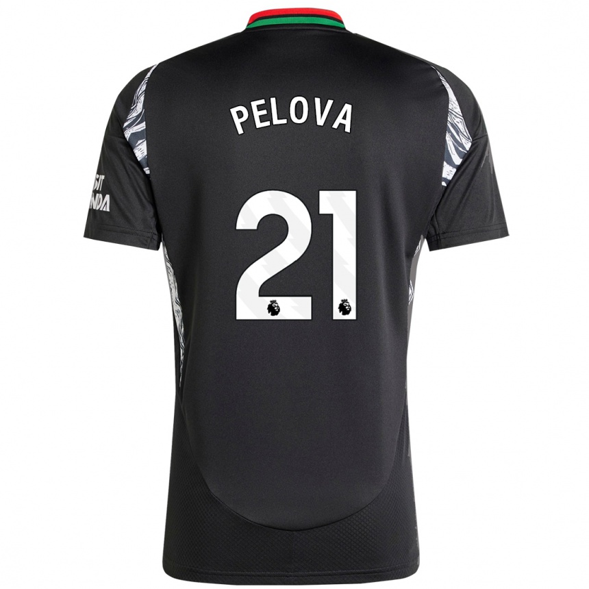 Niño Fútbol Camiseta Victoria Pelova #21 Negro 2ª Equipación 2024/25 México