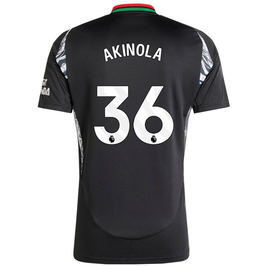 Niño Fútbol Camiseta Tim Akinola #36 Negro 2ª Equipación 2024/25 México