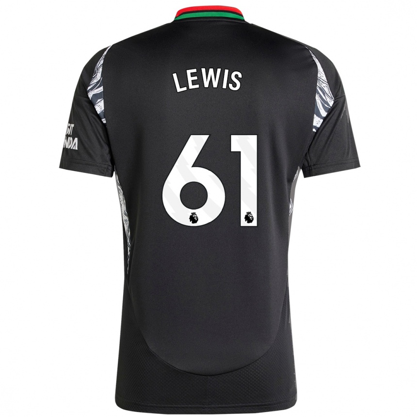 Niño Fútbol Camiseta George Lewis #61 Negro 2ª Equipación 2024/25 México