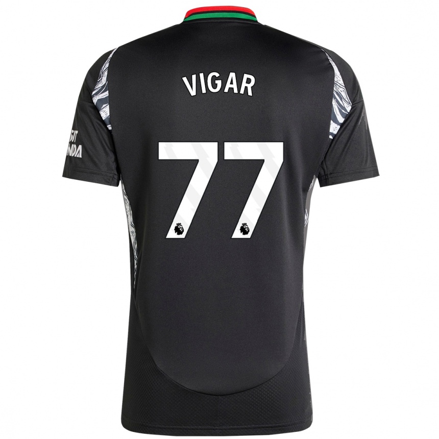 Niño Fútbol Camiseta Billy Vigar #77 Negro 2ª Equipación 2024/25 México