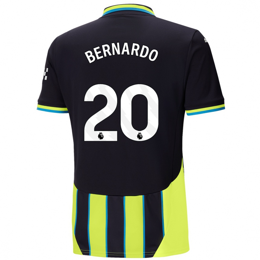 Niño Fútbol Camiseta Bernardo Silva #20 Azul Amarillo 2ª Equipación 2024/25 México