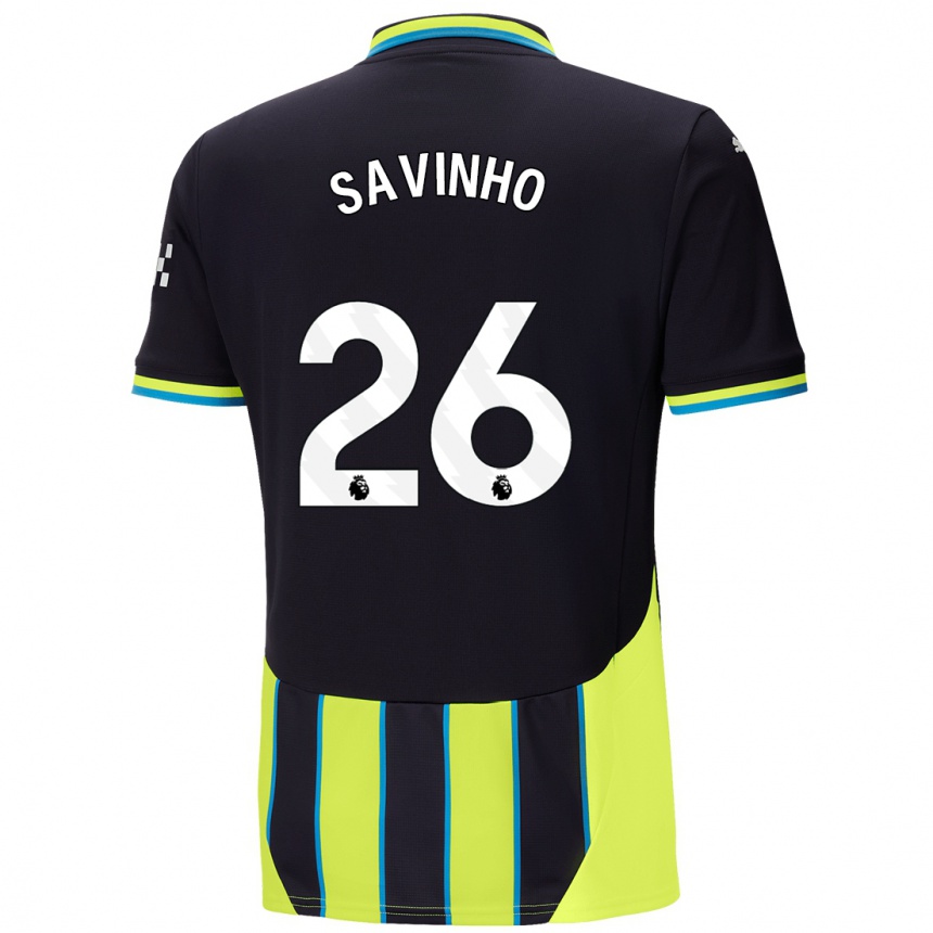 Niño Fútbol Camiseta Sávio #26 Azul Amarillo 2ª Equipación 2024/25 México