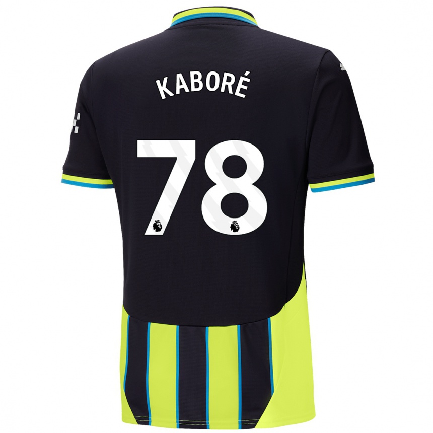 Niño Fútbol Camiseta Issa Kabore #78 Azul Amarillo 2ª Equipación 2024/25 México