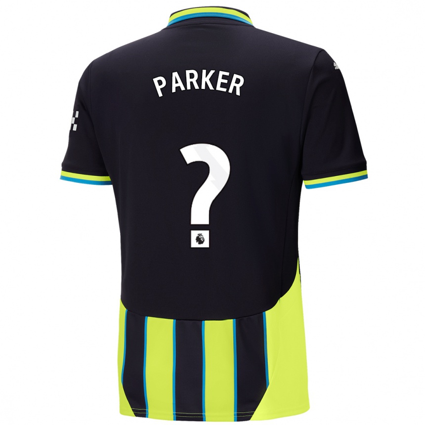 Niño Fútbol Camiseta Harrison Parker #0 Azul Amarillo 2ª Equipación 2024/25 México