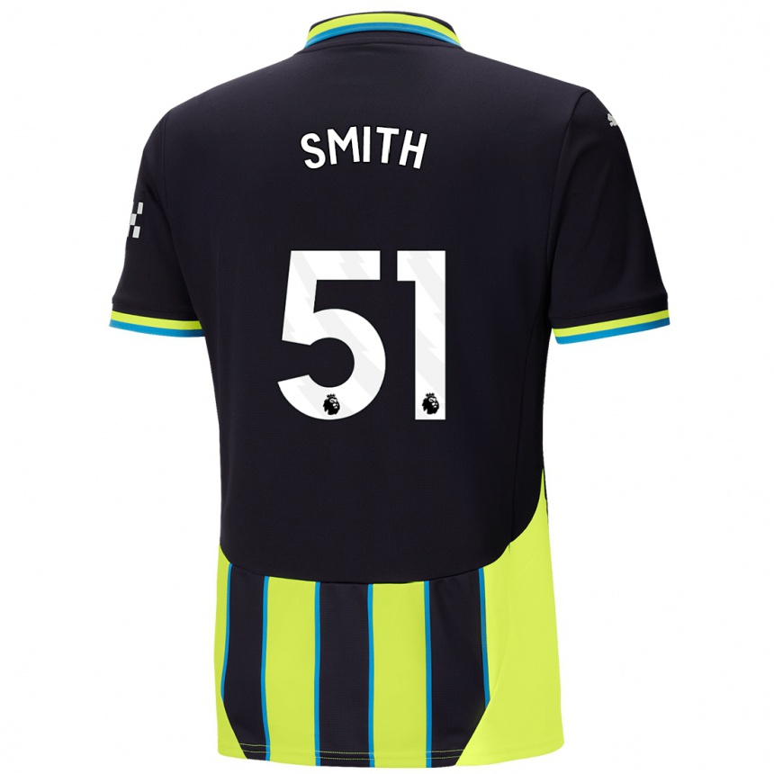 Niño Fútbol Camiseta Isaac Smith #51 Azul Amarillo 2ª Equipación 2024/25 México