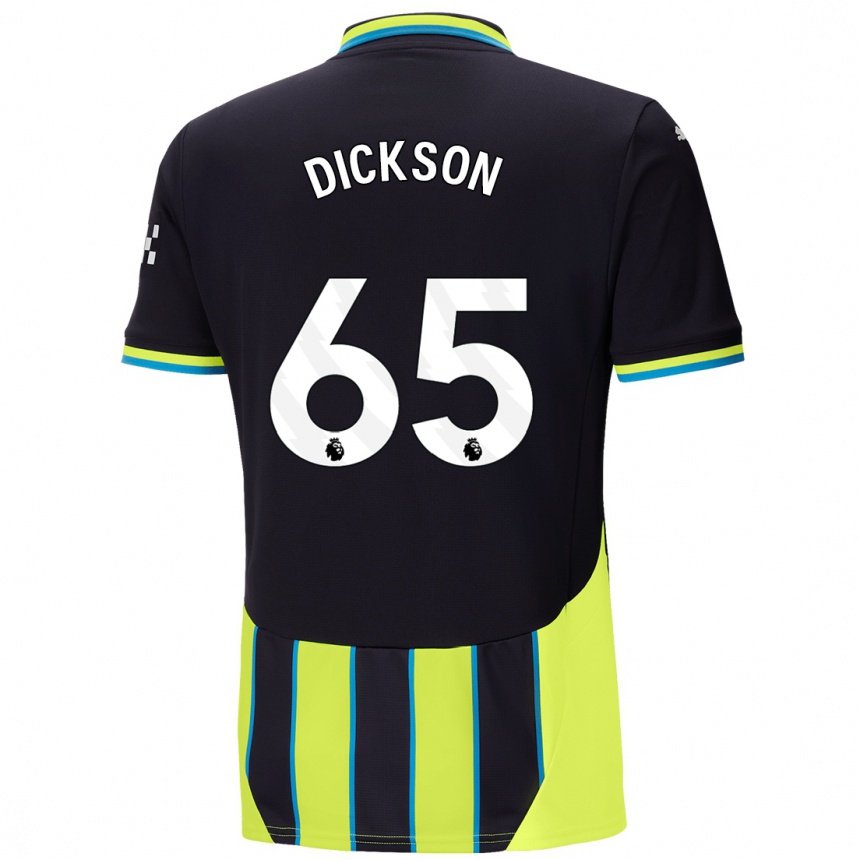 Niño Fútbol Camiseta Will Dickson #65 Azul Amarillo 2ª Equipación 2024/25 México