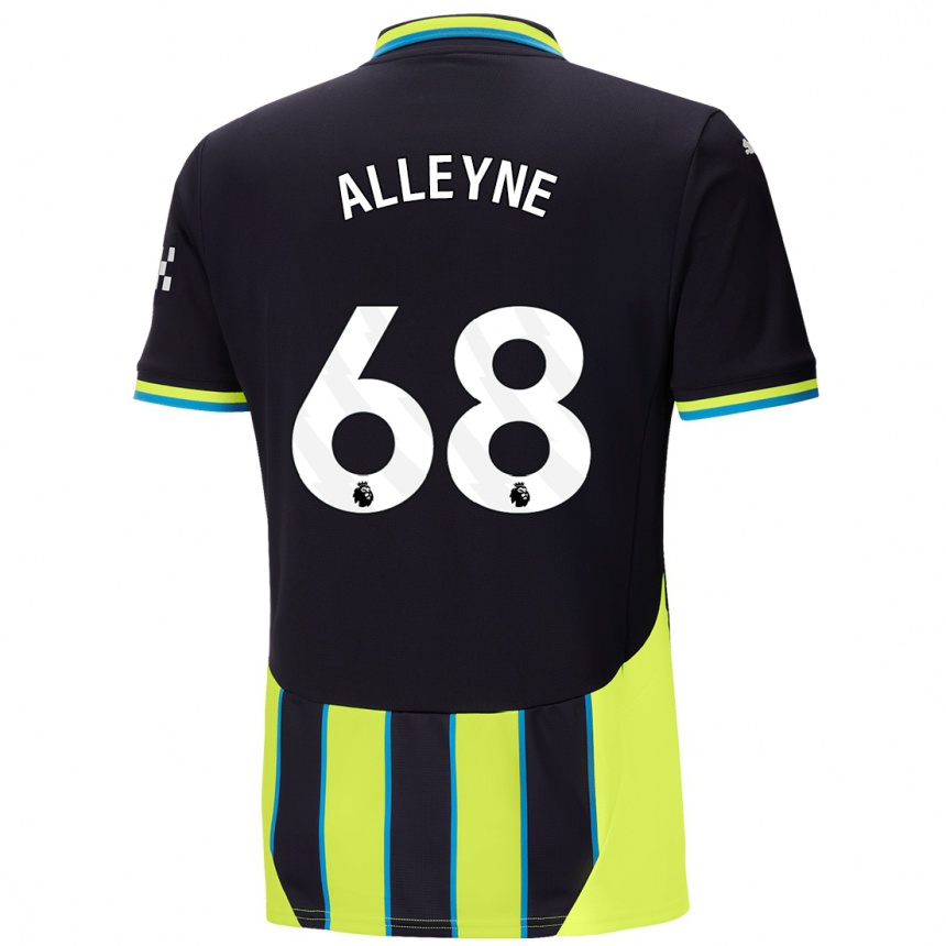 Niño Fútbol Camiseta Max Alleyne #68 Azul Amarillo 2ª Equipación 2024/25 México