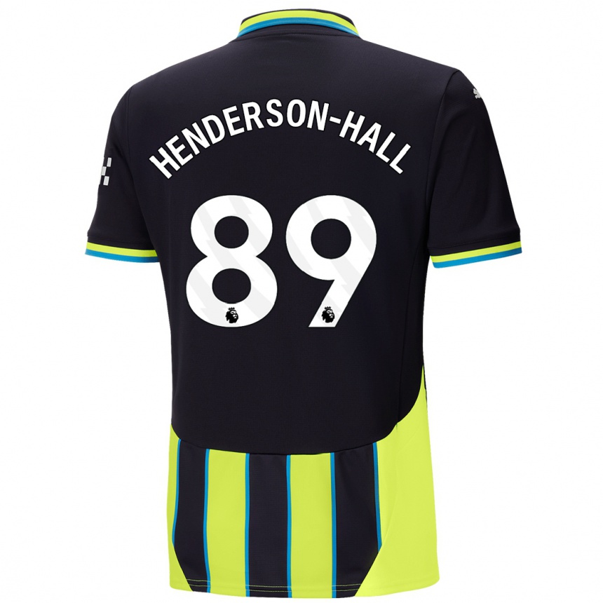 Niño Fútbol Camiseta Matty Henderson-Hall #89 Azul Amarillo 2ª Equipación 2024/25 México