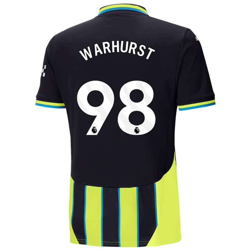 Niño Fútbol Camiseta Matthew Warhurst #98 Azul Amarillo 2ª Equipación 2024/25 México