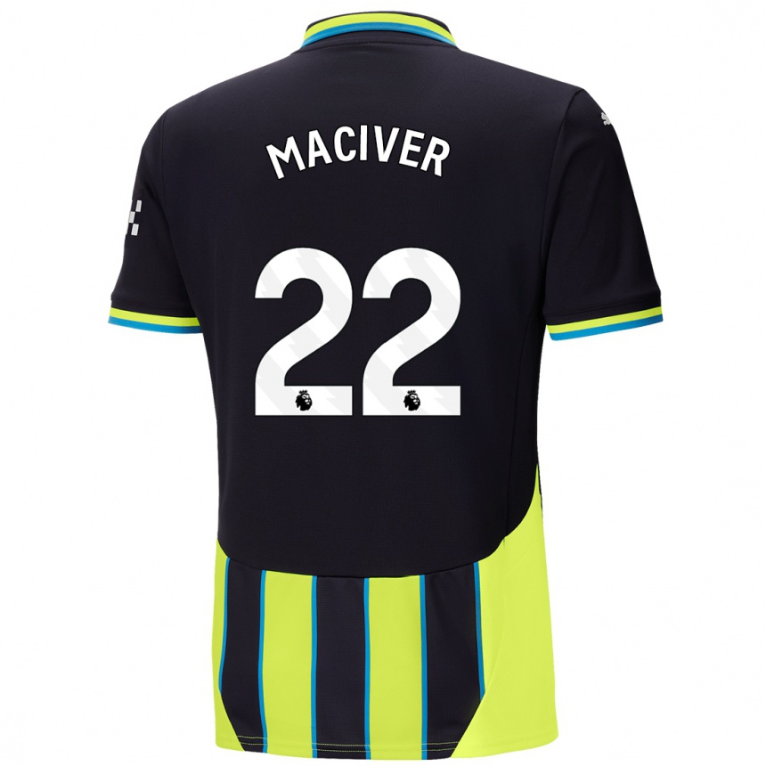 Niño Fútbol Camiseta Sandy Maciver #22 Azul Amarillo 2ª Equipación 2024/25 México