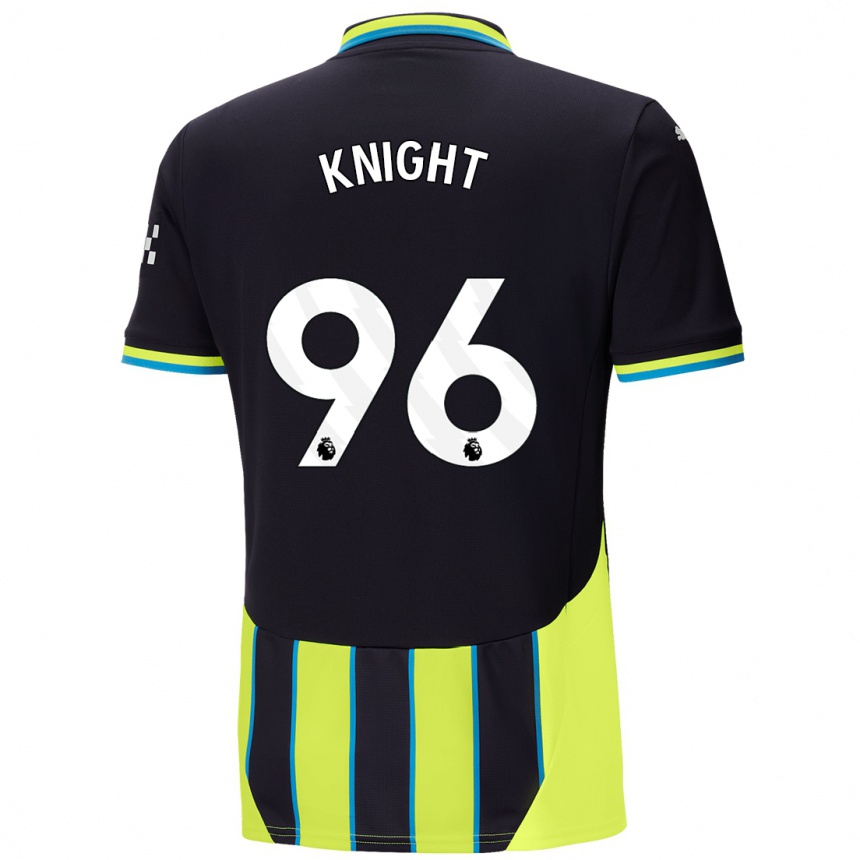 Niño Fútbol Camiseta Ben Knight #96 Azul Amarillo 2ª Equipación 2024/25 México