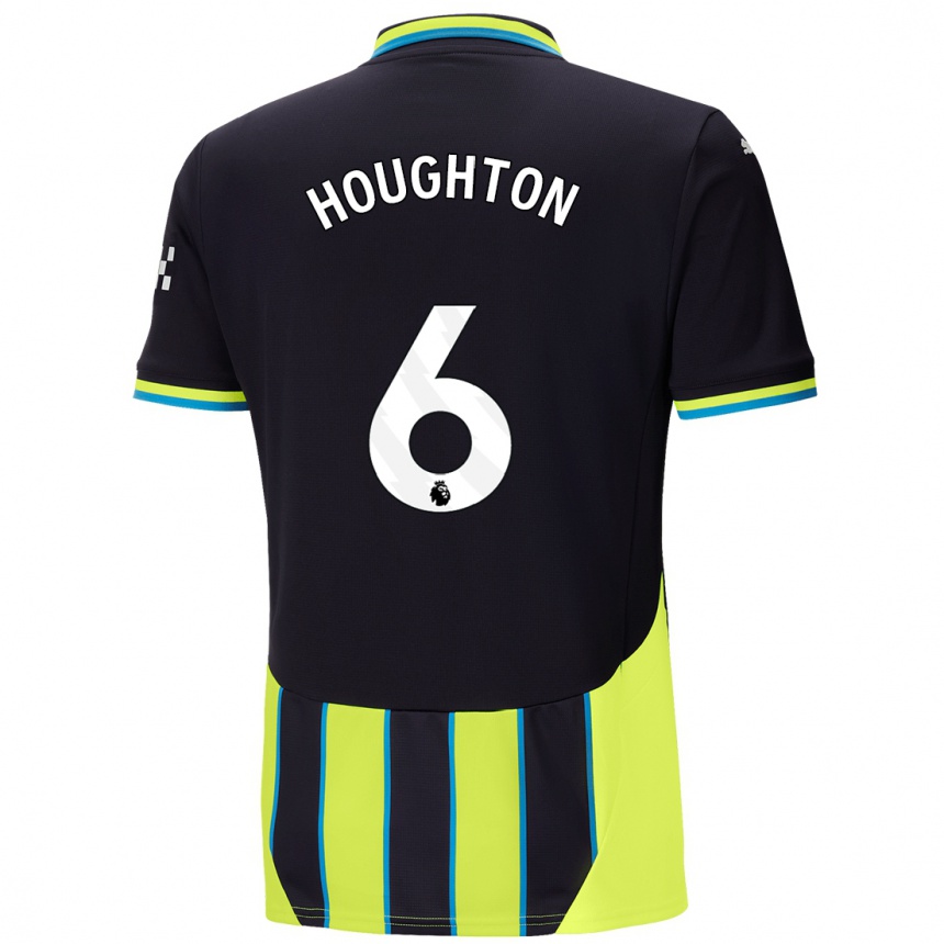 Niño Fútbol Camiseta Steph Houghton #6 Azul Amarillo 2ª Equipación 2024/25 México