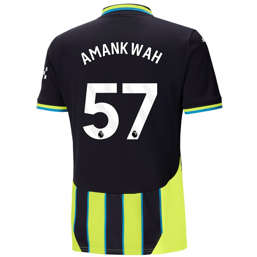 Niño Fútbol Camiseta Yeboah Amankwah #57 Azul Amarillo 2ª Equipación 2024/25 México