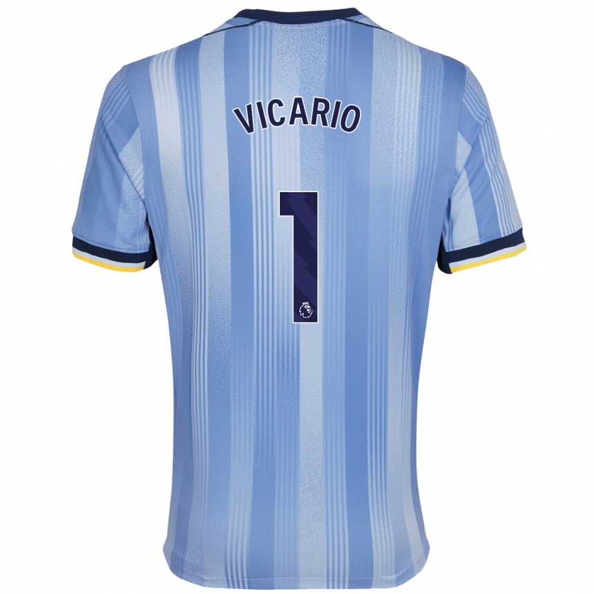 Niño Fútbol Camiseta Guglielmo Vicario #1 Azul Claro 2ª Equipación 2024/25 México