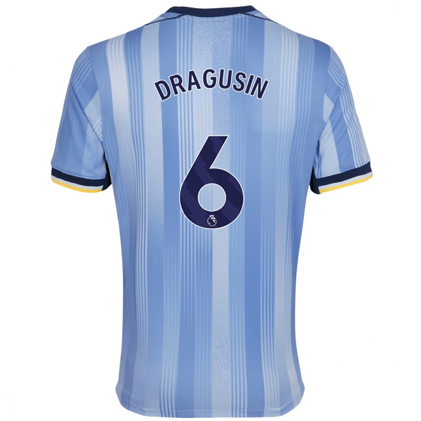 Niño Fútbol Camiseta Radu Drăgușin #6 Azul Claro 2ª Equipación 2024/25 México