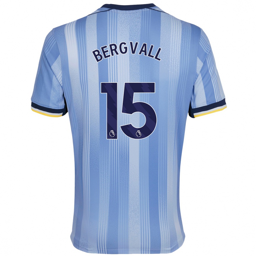 Niño Fútbol Camiseta Lucas Bergvall #15 Azul Claro 2ª Equipación 2024/25 México