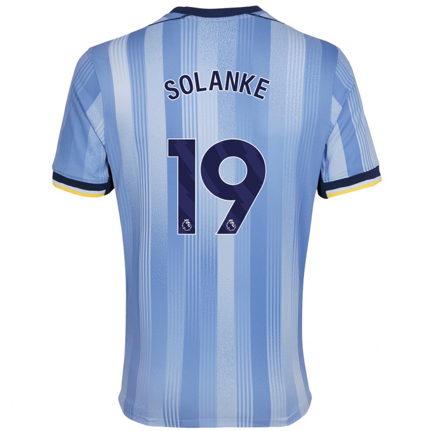 Niño Fútbol Camiseta Dominic Solanke #19 Azul Claro 2ª Equipación 2024/25 México