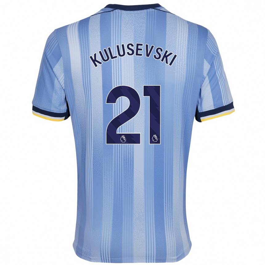 Niño Fútbol Camiseta Dejan Kulusevski #21 Azul Claro 2ª Equipación 2024/25 México