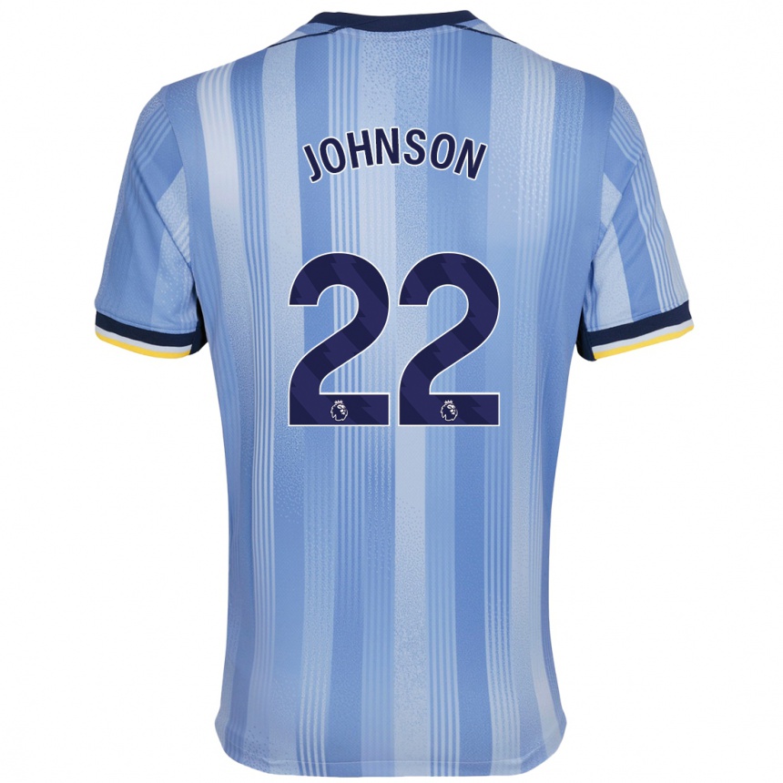 Niño Fútbol Camiseta Brennan Johnson #22 Azul Claro 2ª Equipación 2024/25 México