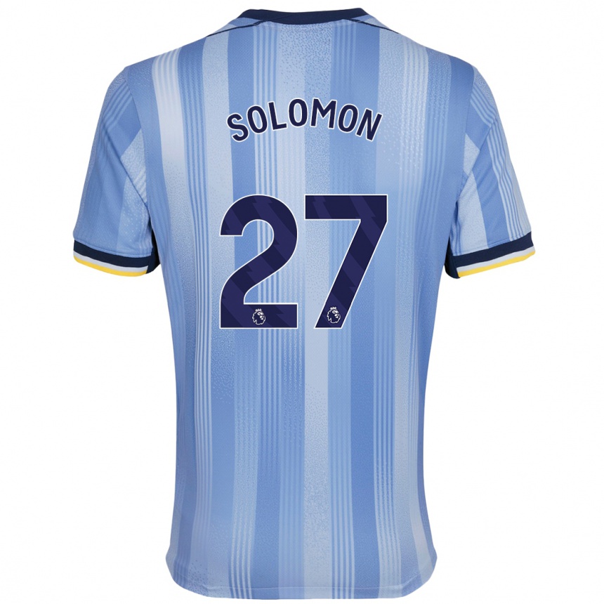 Niño Fútbol Camiseta Manor Solomon #27 Azul Claro 2ª Equipación 2024/25 México