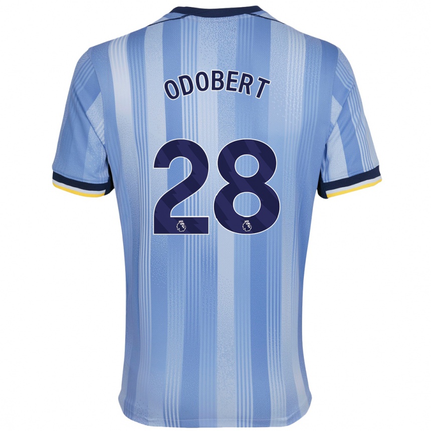 Niño Fútbol Camiseta Wilson Odobert #28 Azul Claro 2ª Equipación 2024/25 México