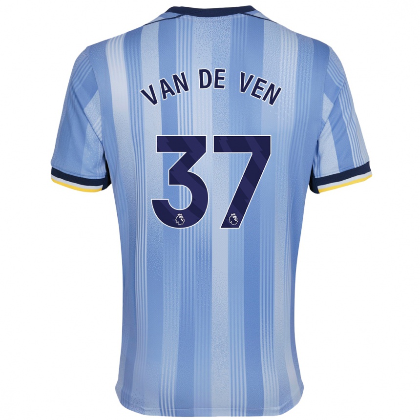 Niño Fútbol Camiseta Micky Van De Ven #37 Azul Claro 2ª Equipación 2024/25 México