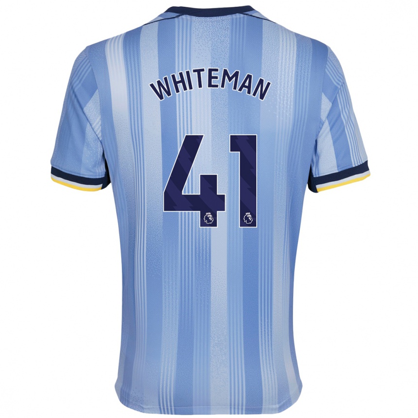 Niño Fútbol Camiseta Alfie Whiteman #41 Azul Claro 2ª Equipación 2024/25 México