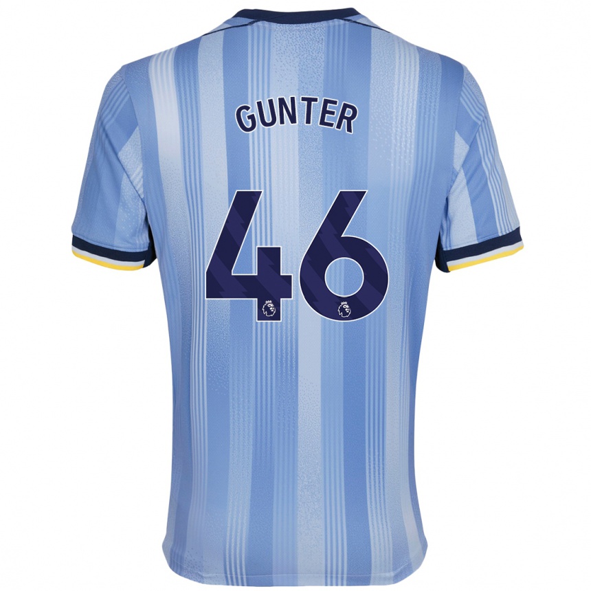 Niño Fútbol Camiseta Luca Gunter #46 Azul Claro 2ª Equipación 2024/25 México