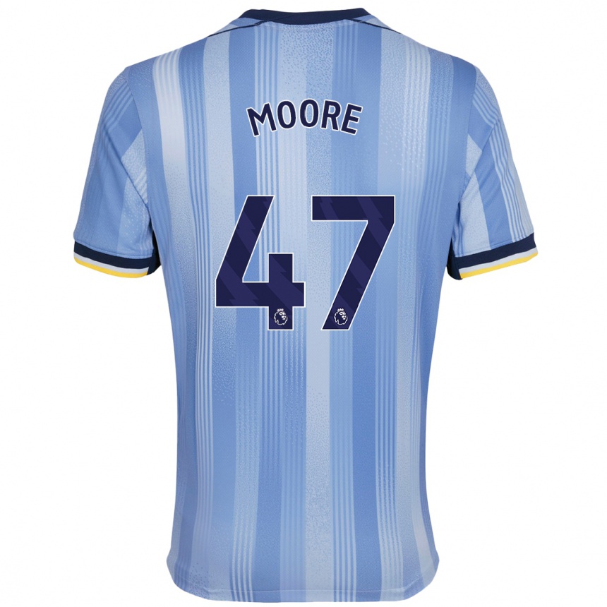 Niño Fútbol Camiseta Mikey Moore #47 Azul Claro 2ª Equipación 2024/25 México