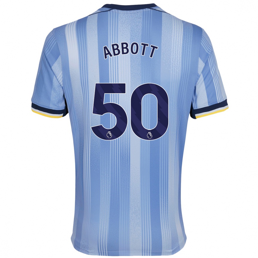 Niño Fútbol Camiseta George Abbott #50 Azul Claro 2ª Equipación 2024/25 México