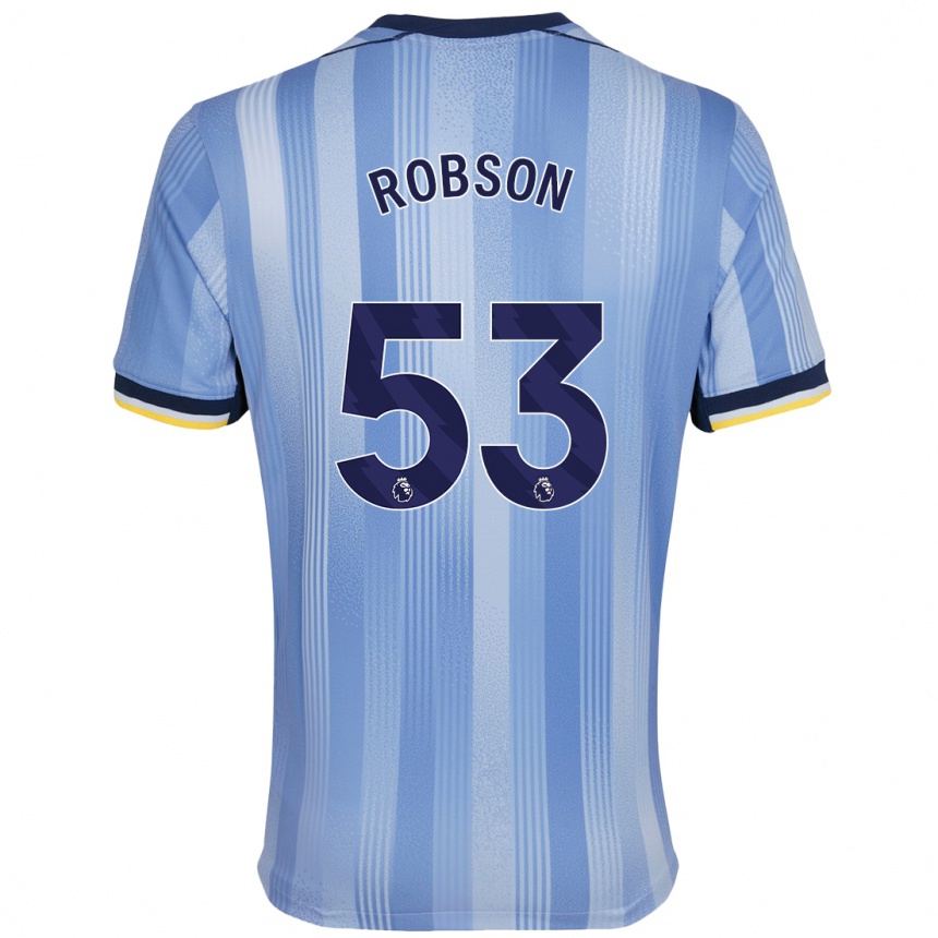 Niño Fútbol Camiseta Max Robson #53 Azul Claro 2ª Equipación 2024/25 México