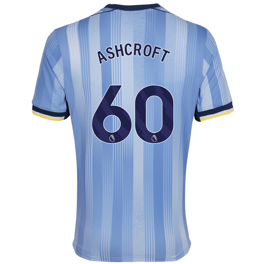 Niño Fútbol Camiseta Tyrell Ashcroft #60 Azul Claro 2ª Equipación 2024/25 México