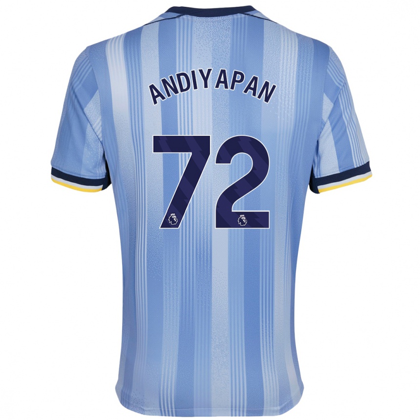 Niño Fútbol Camiseta William Andiyapan #72 Azul Claro 2ª Equipación 2024/25 México