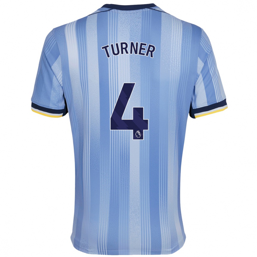 Niño Fútbol Camiseta Amy Turner #4 Azul Claro 2ª Equipación 2024/25 México