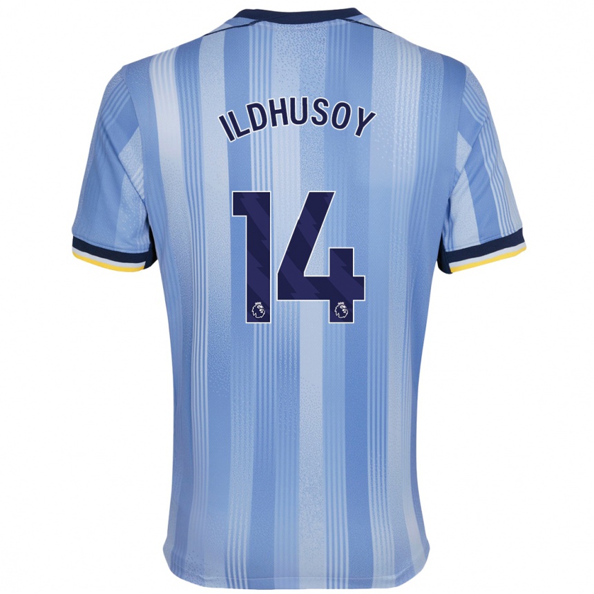 Niño Fútbol Camiseta Celin Bizet Ildhusøy #14 Azul Claro 2ª Equipación 2024/25 México