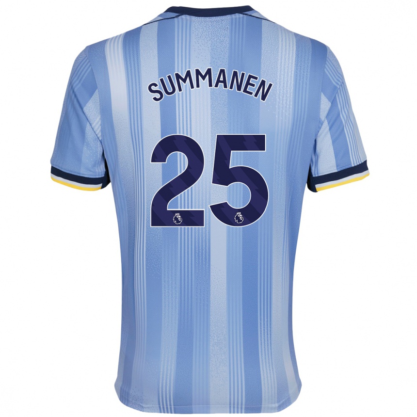 Niño Fútbol Camiseta Eveliina Summanen #25 Azul Claro 2ª Equipación 2024/25 México