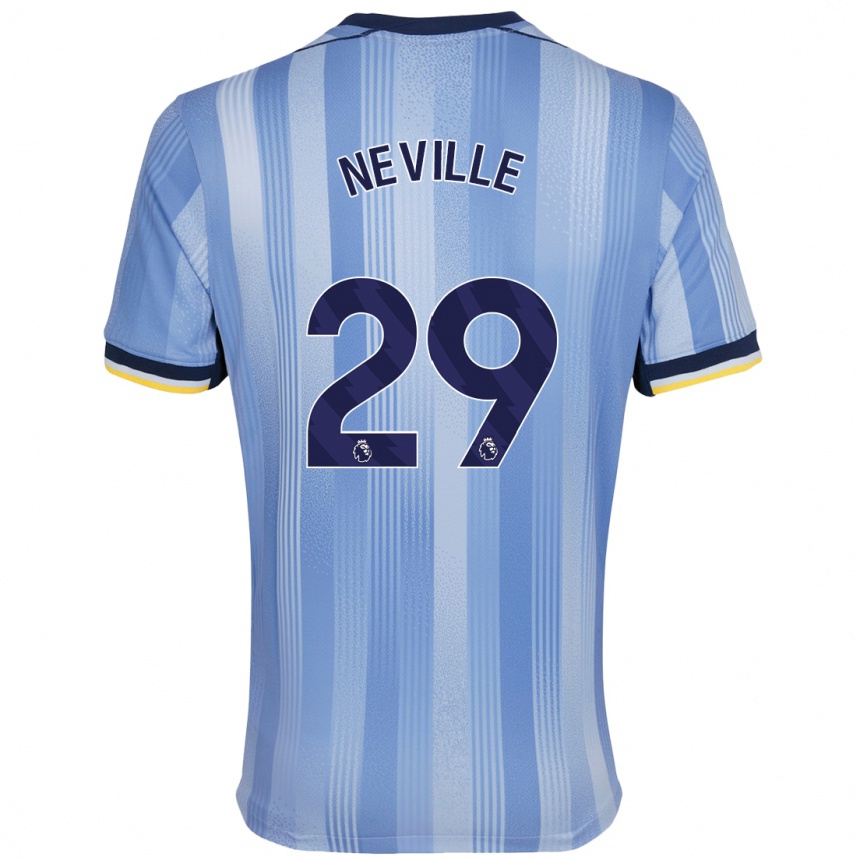 Niño Fútbol Camiseta Ashleigh Neville #29 Azul Claro 2ª Equipación 2024/25 México