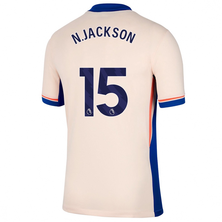 Niño Fútbol Camiseta Nicolas Jackson #15 Beige Claro 2ª Equipación 2024/25 México