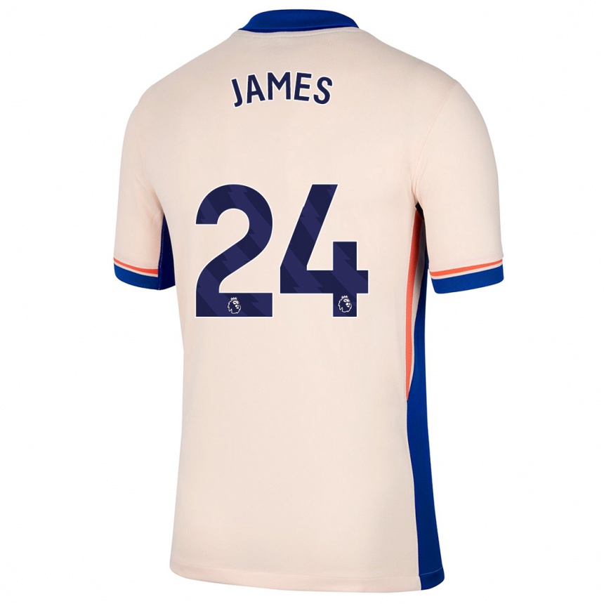 Niño Fútbol Camiseta Reece James #24 Beige Claro 2ª Equipación 2024/25 México